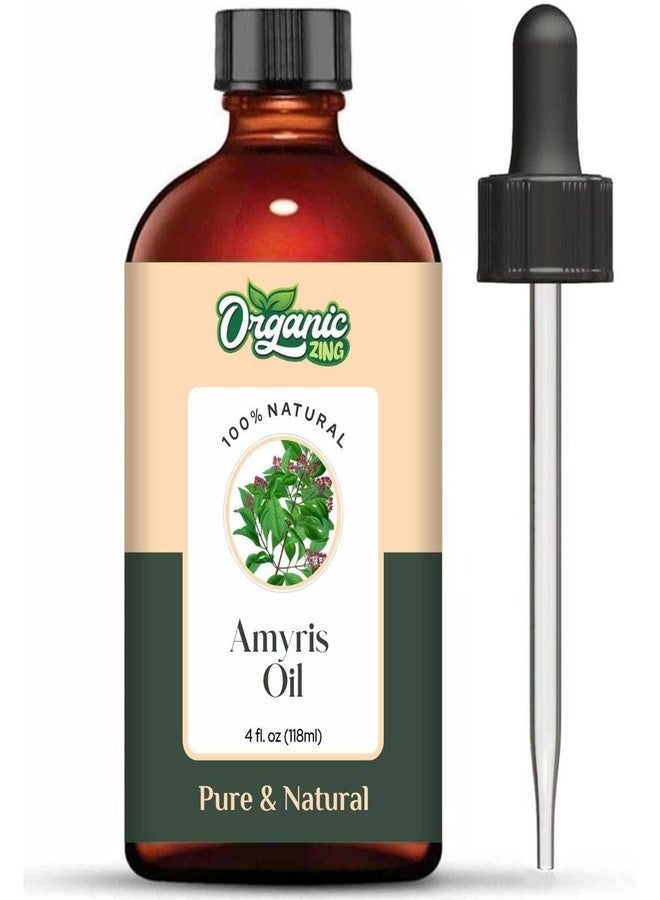 ORGANIC ZING زيت أميريس العضوي (أميريس بلسميفيرا) | زيت عطري نقي وطبيعي للعناية بالبشرة والتدليك والتعطير وأجهزة التبخير - 118 مل / 3.99 أونصة سائلة - Image 1