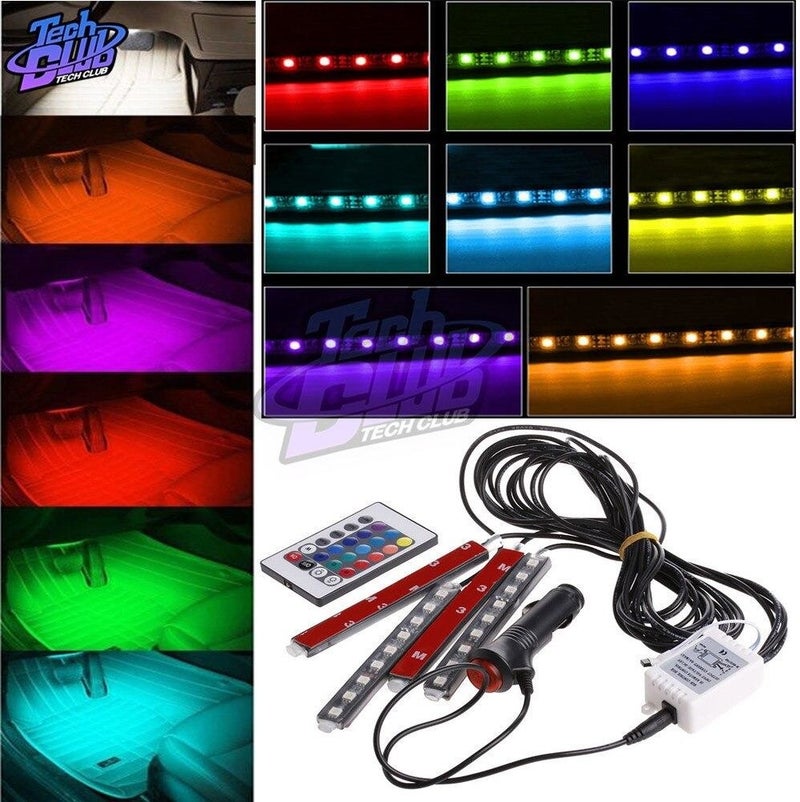 In-Car Atmosphere Floor Light 4*9 LED Controlled Multi-Color