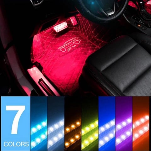 In-Car Atmosphere Floor Light 4*9 LED Controlled Multi-Color