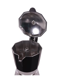 Any Morning Stovetop Espresso Coffee Maker 240ml, Italian Coffee Maker, Iconic Aluminum Moka Pot for Americano, Latte, Cappucino, Percolator Coffee Pot for Camping, 6 Cups, 8 oz, Black - HES-6  - Image 2