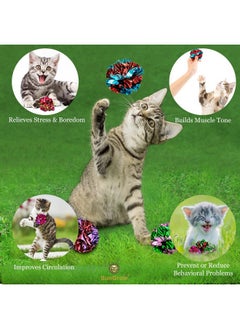 SunGrow 12 Mylar Cat Crinkle Balls Shiny With Interesting Crinkly Sounds : Keep Pets Entertained For Hours: Soft, Lightweight And Fun Toy For Both Kittens & Adult Cats : Safe For Your Kitty  - Image 3