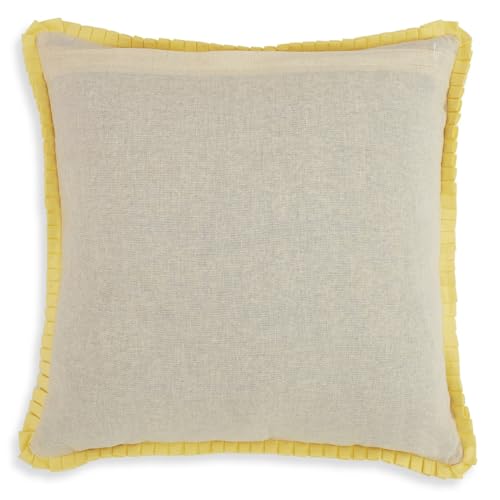 haus & kinder Decorative Embroidered Cushion Cover Set of 1, Cotton Throw Cushion Cover for Sofa, Couch & Living Room, Soft Breathable Square Cushion Case 16x16 Inch Accent Pillow Cover - Image 5