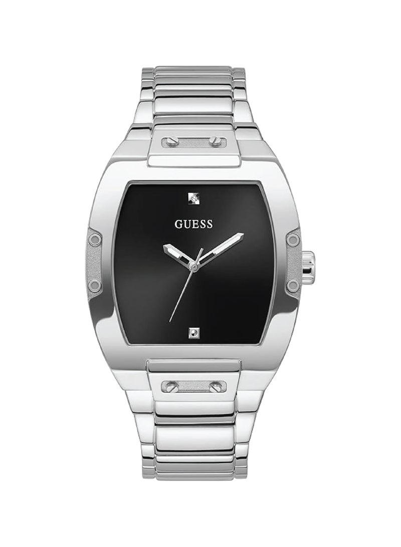 GUESS ساعة للرجال بحالة فضية اللون من الفولاذ المقاوم للصدأ GW0387G1 - Image 1