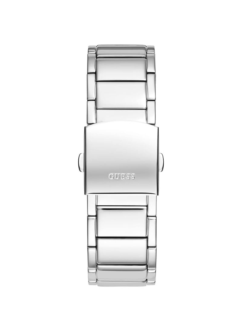 GUESS ساعة للرجال بحالة فضية اللون من الفولاذ المقاوم للصدأ GW0387G1 - Image 3