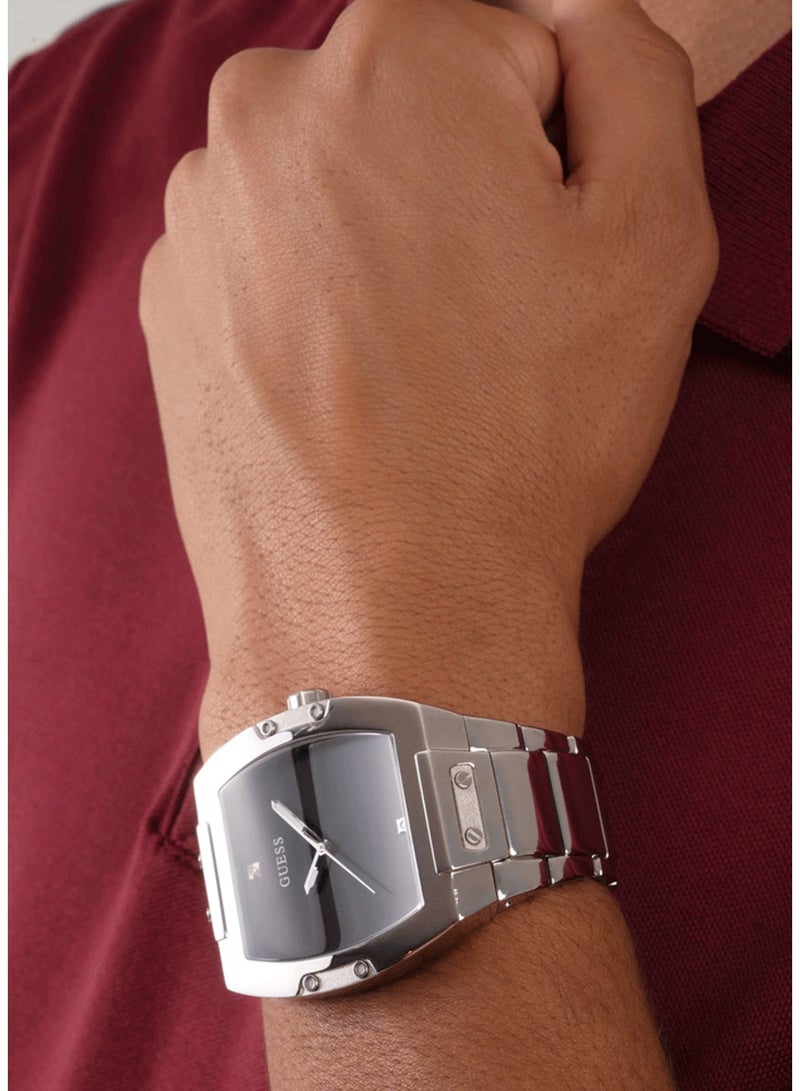 GUESS ساعة للرجال بحالة فضية اللون من الفولاذ المقاوم للصدأ GW0387G1 - Image 2