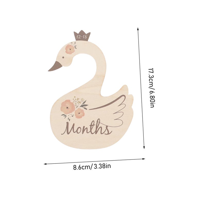 7pcs Wooden Swan Closet Dividers with Month Labels Non Damaging Nursery Closet Organizer - Image 3