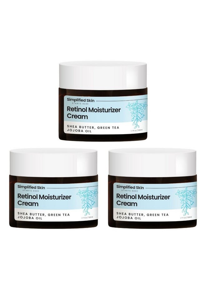 simplified skin - Retinol Cream For Face 2.5% Retinol Moisturizer With Vitamin E & Hyaluronic Acid For Anti Aging & Wrinkles Retinol Night Cream For Face Hydrating Retinol Facial Moisturizer Cream 1.7 Oz - Image 1