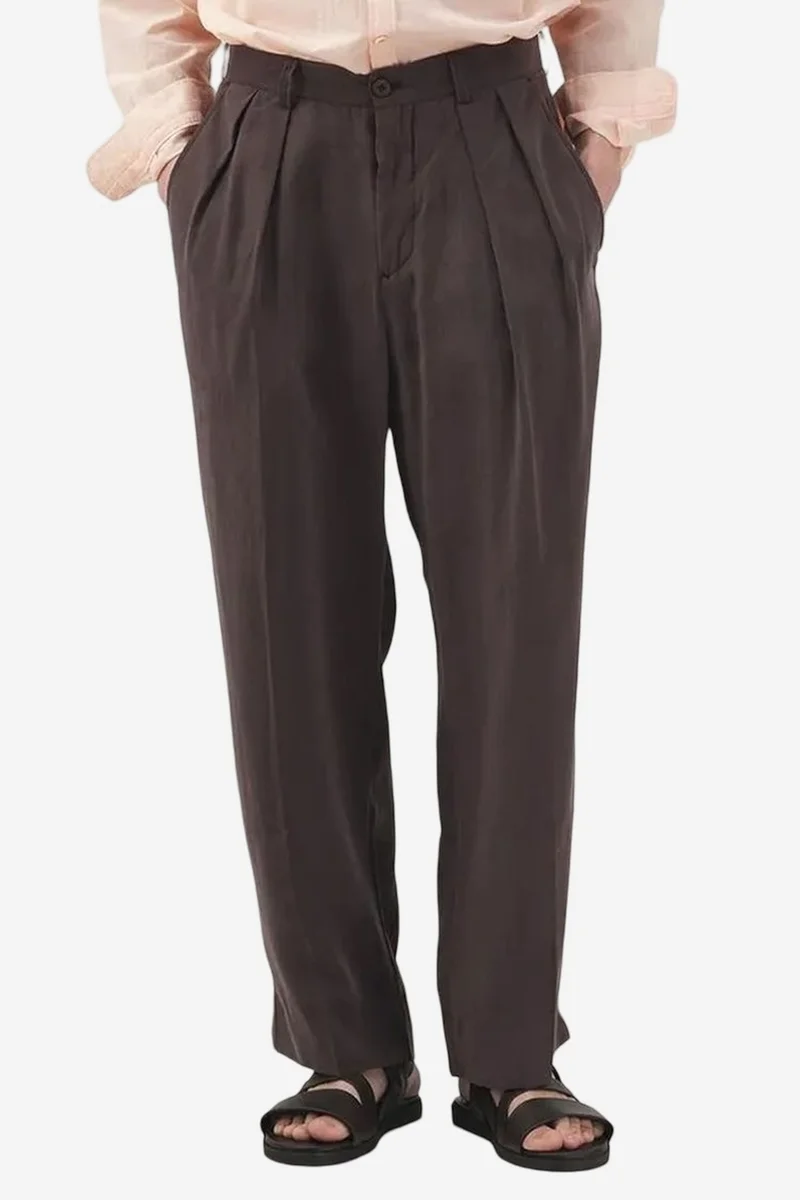 Giesto Beaver Brown GIESTO Men's Tailored Pleated Trousers for Men | Best Price UAE