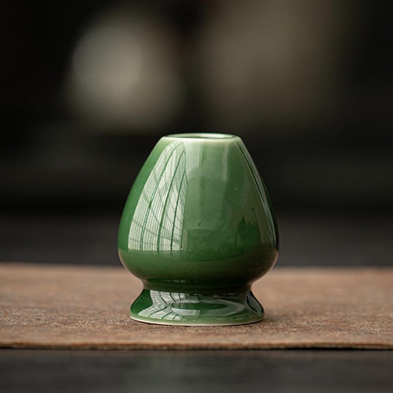 ZUHSA Matcha Tea Whisk Holder Ceramic Holder for Bamboo Chasen fit for Matcha Chasen Tea Set Accessories (I) - Image 1