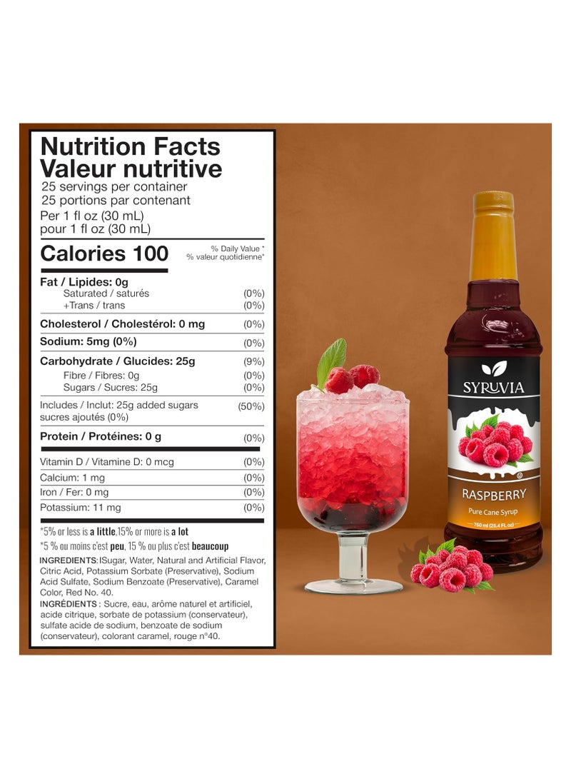 Syruvia Syruvia Raspberry Syrup - 750 ml  - Image 2