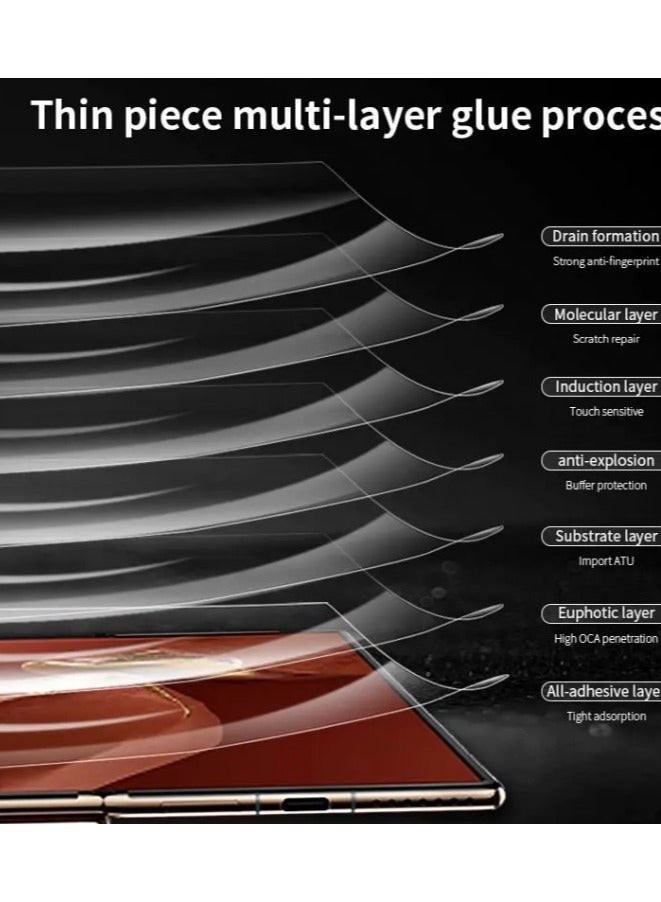 2-in-1 Huawei Mate XT Screen Protector and Camera protector Hydrogel film - High transparency full coverage anti-scratch and anti-impact protective film - Image 4