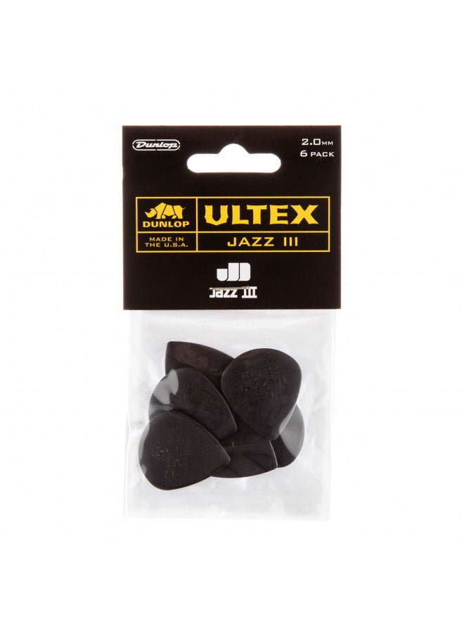 JIM DUNLOP JIM DUNLOP 2.0mm Jazz III, 2.0mm, 6/Player's Pack  - Image 2