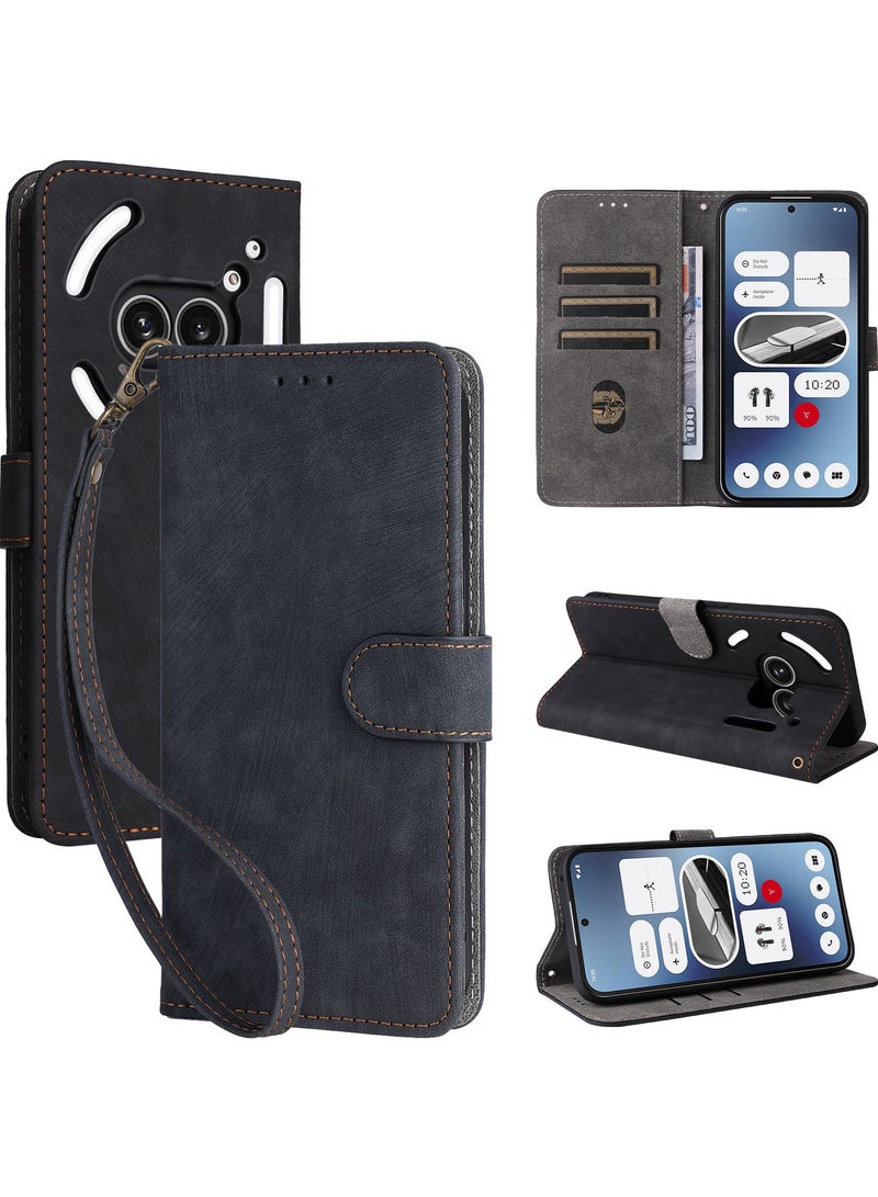 For Nothing Phone 2a Cover, PU Leather Magnetic Adsorption Flip Cover, RFID Nti-Theft Brush Wallet Case - Image 1