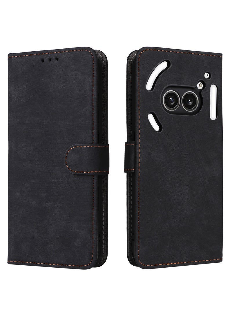For Nothing Phone 2a Cover, PU Leather Magnetic Adsorption Flip Cover, RFID Nti-Theft Brush Wallet Case - Image 3