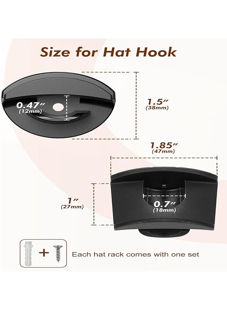 عام مجموعة خطافات القبعات 16 قطعة - علاقات قبعات البيسبول، خطافات لاصقة، خطافات تخزين مينيماليست، منظم جدار خزانة للقبعات - Image 5