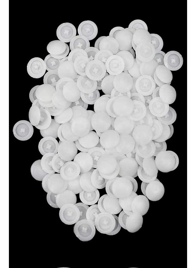 Royal Apex Self-Tapping Screw Cap Covers Fits 3.5-5Mm Shank For Decorating And Protecting Kitchen Cabinet Screws With Phillips Heads Pack Of 50 White  - Image 1