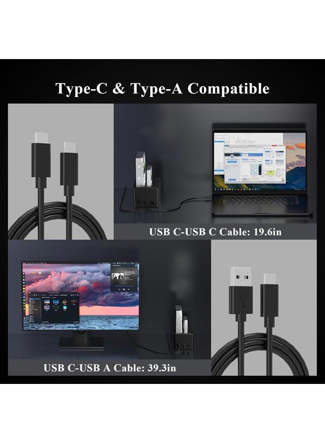 Fideco Usb 3.2 Gen 1 To Hard Drive Docking Station, Dock For 2.5 Or 3.5 Inch Sata I/Ii/Iii Hdd Ssd With Duplicator/Offline Clone Function And 2 Cables, Support Uasp - Image 4