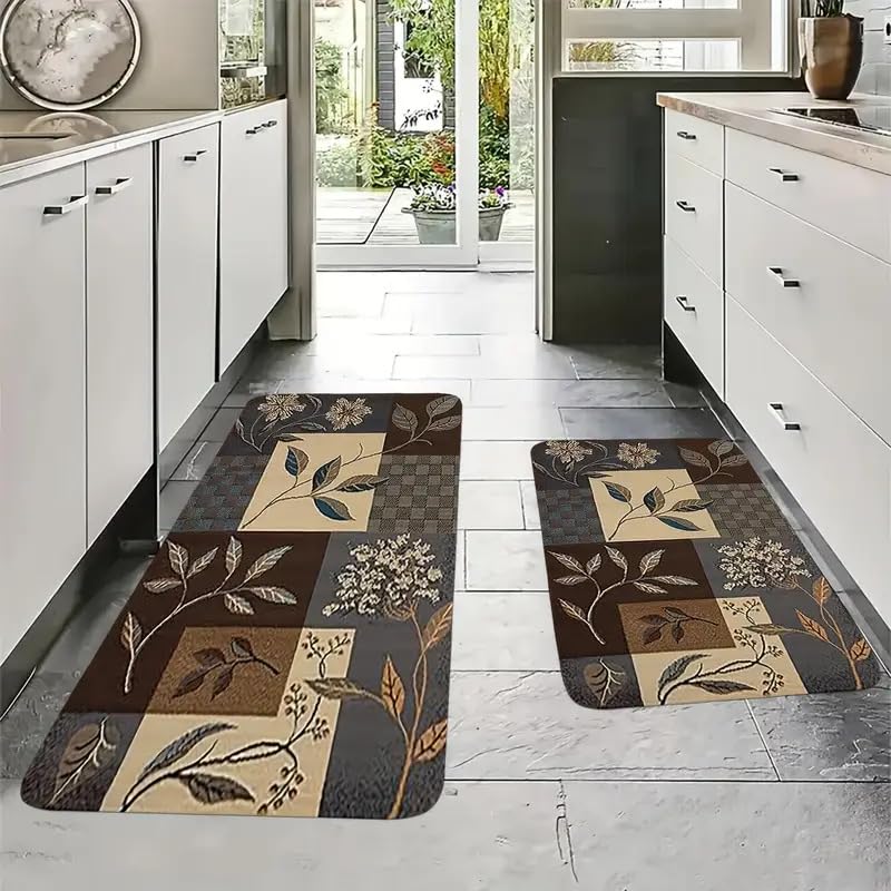Roslen Non Slip Kitchen Mats for Floor Set of 2, Anti Fatigue Memory Foam Standing Mats for Cooking & Sink, Soft Waterproof Cushioned Rugs, Absorbent Rugs for Kitchen, Office, Sink, Balcony - Image 5