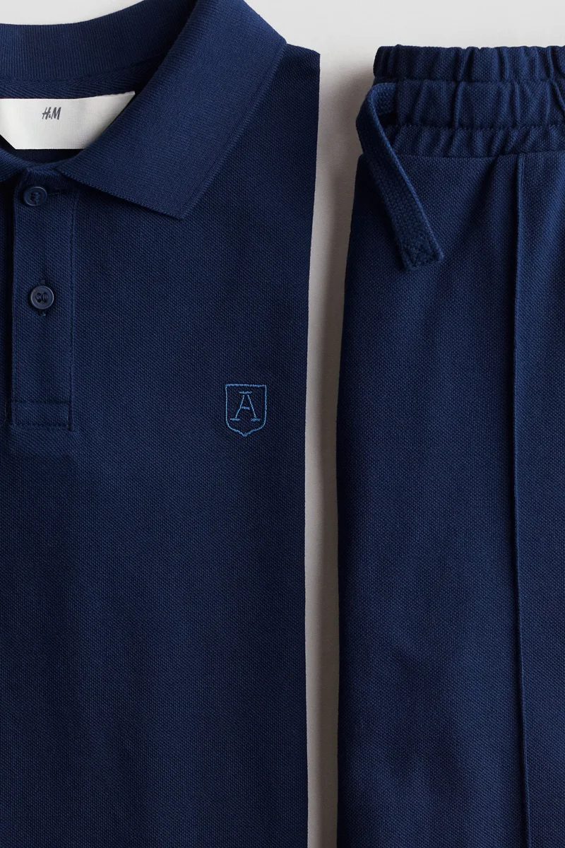 H&M 2-piece cotton piqué set