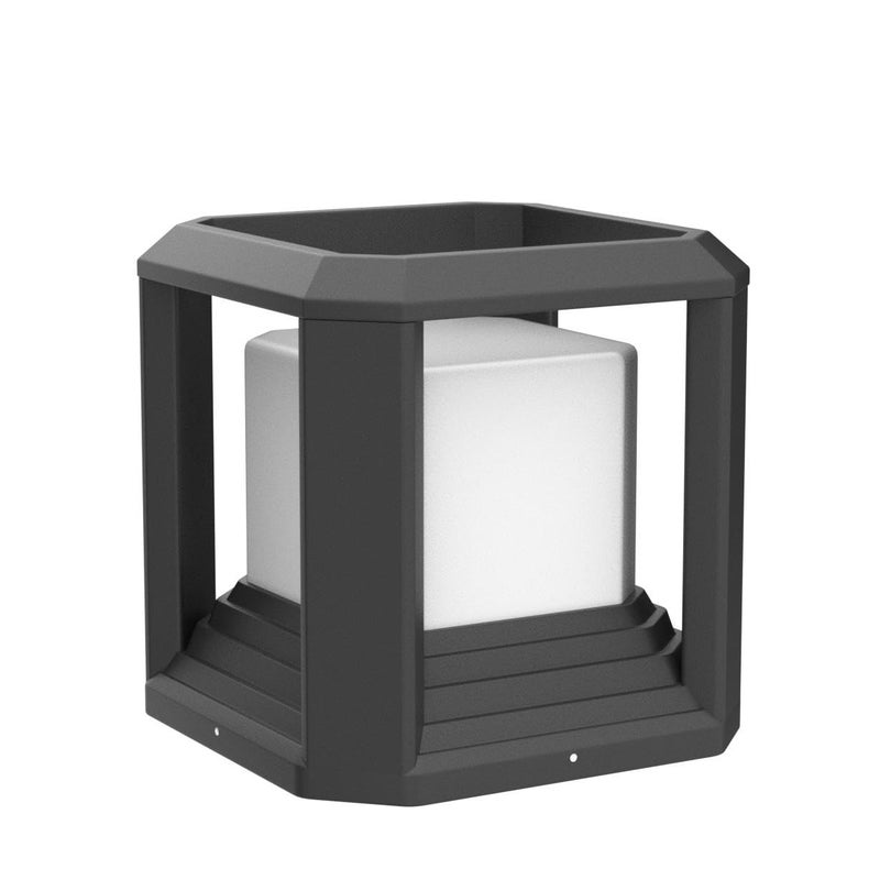 BLISSBELLS Square Pillar Light Gate Lamp Metal Acrylic Lantern Post Waterproof Gate Light Lamp Outdoor Light Pack of 1 Black Warm White - Image 4