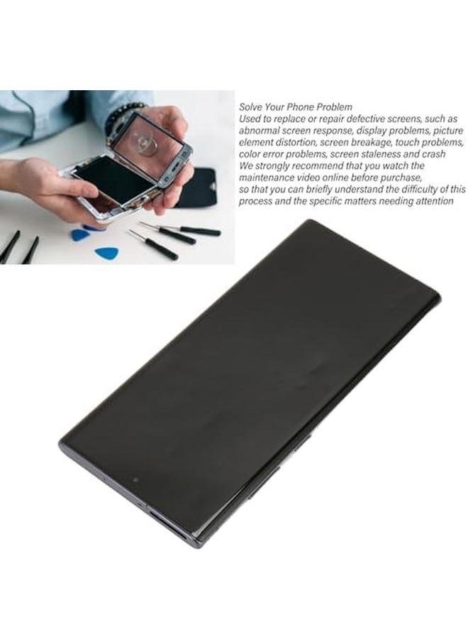 شاشة OLED لهاتف Note 10 Plus لهاتف N975U F مجموعة محول رقمي مع أدوات استبدال شاشة الهاتف بإطار أسود