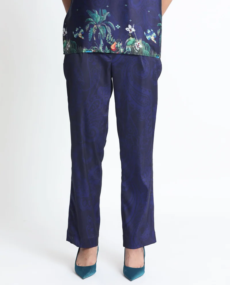 Rareism Women's Elasticated Back Straight Fit Trousers