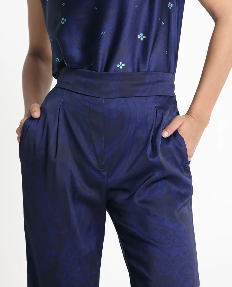 Rareism Women's Elasticated Back Straight Fit Trousers