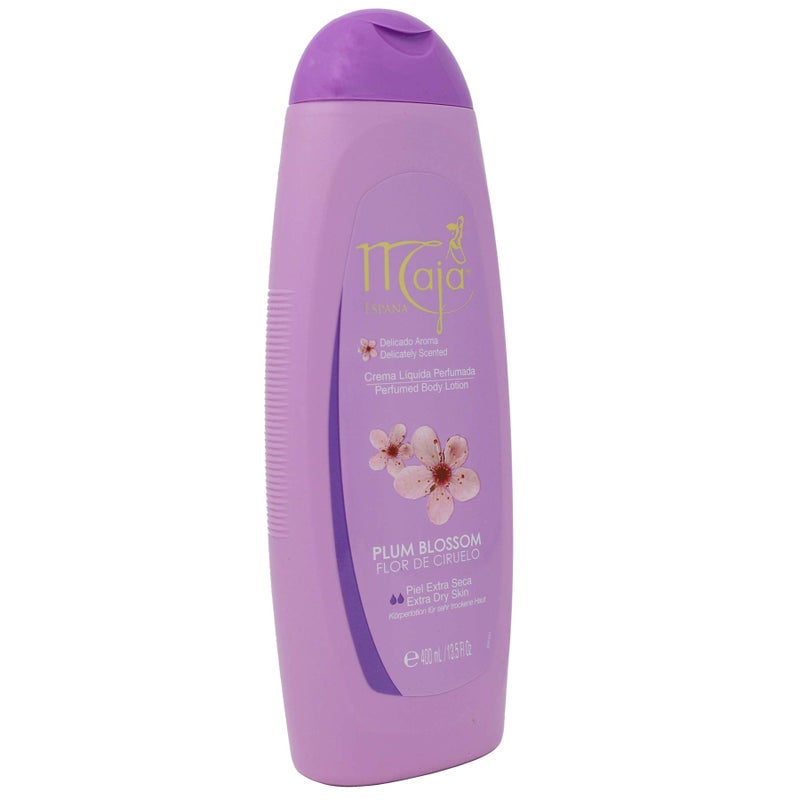 Maja Plum Blossom Body Lotion, Perfumed Body Lotion with Almond Oil and Vitamin E for Dry Skin, Keeping your Skin Hydrated, Floral and Fruity Fragrance, 2-Pack of 13.5 FL Oz each, 2 Bottles - Image 4