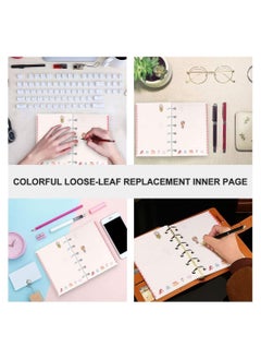 Y&D 3 PCS Binder Refill Paper A7 Loose Leaf Colorful 6 Hole Notebook Refills Pages Inserts for School Store Office  - Image 4