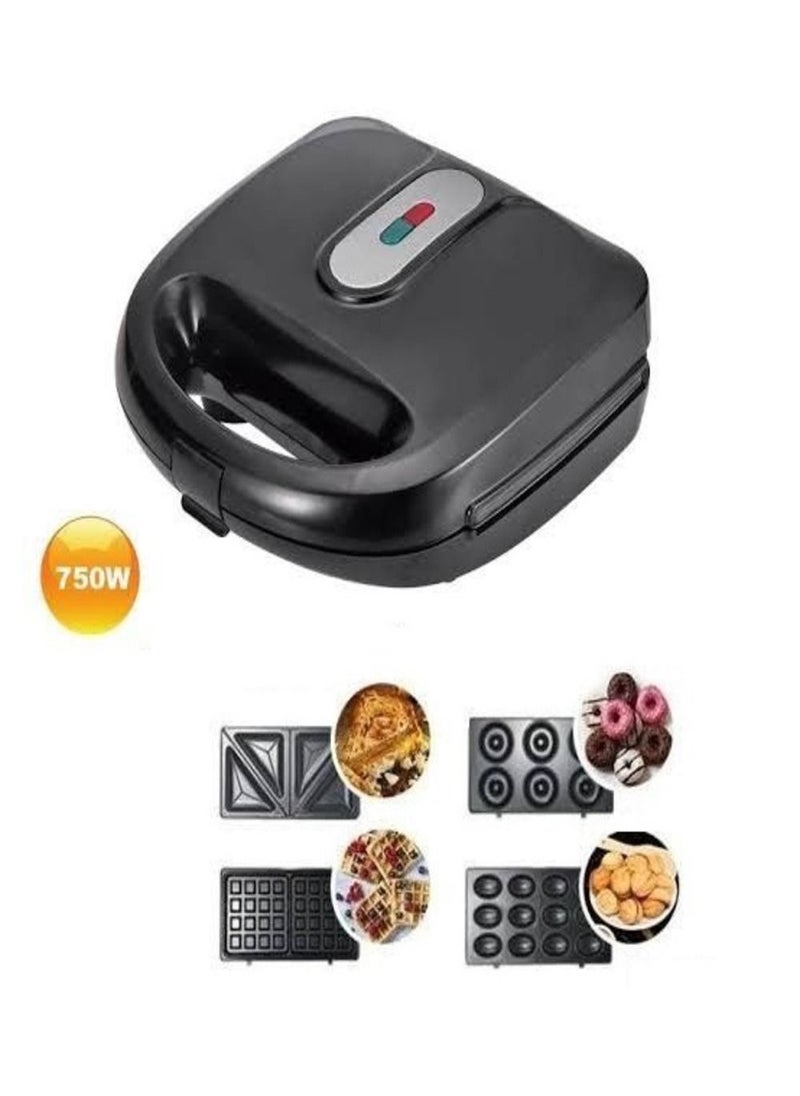 sokany - 4 IN 1 Multifunctional SANDWICH MAKER (toast, waffle, Donut & Bubble) - Image 1