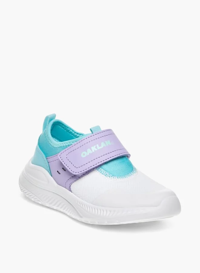 Oaklan by Shoexpress Girls Panelled Sports Shoes with Hook and Loop Closure