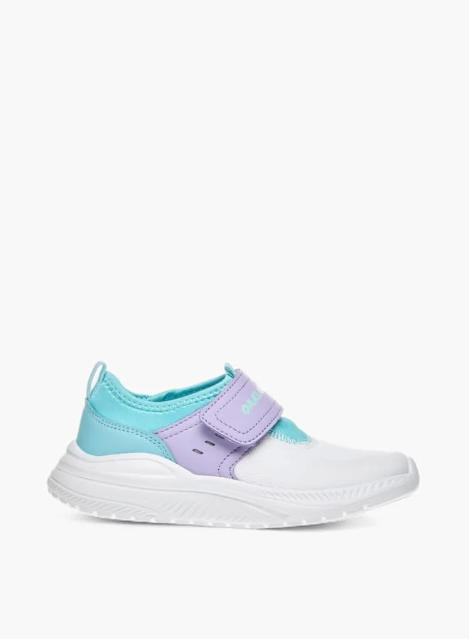 Oaklan by Shoexpress Girls Panelled Sports Shoes with Hook and Loop Closure