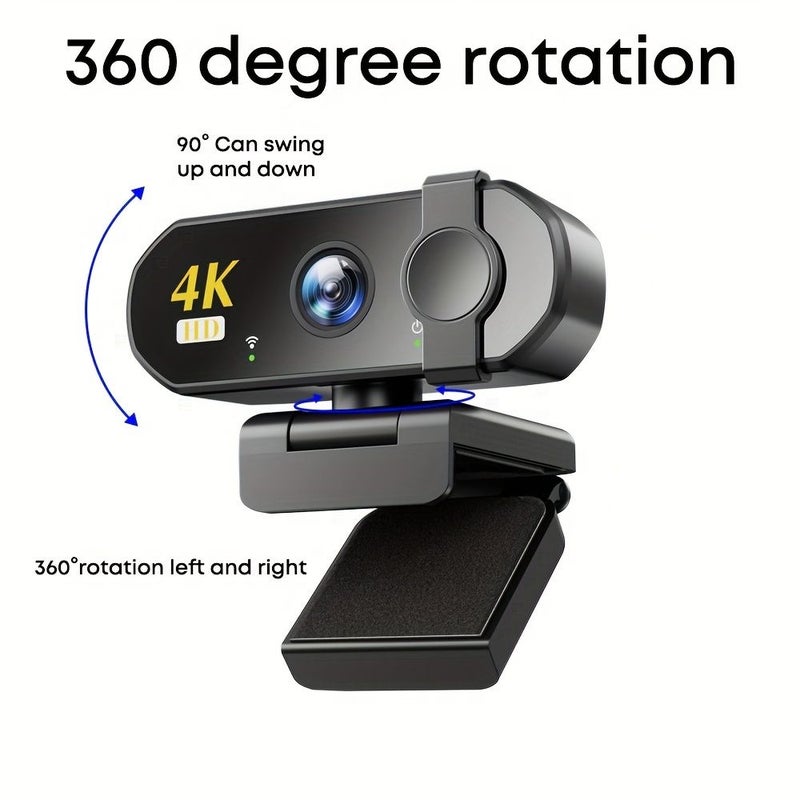 Full HD USB Webcam with Noise Cancelling Microphone for Video Calls Meetings Zoom Online Classroom Black - Image 3