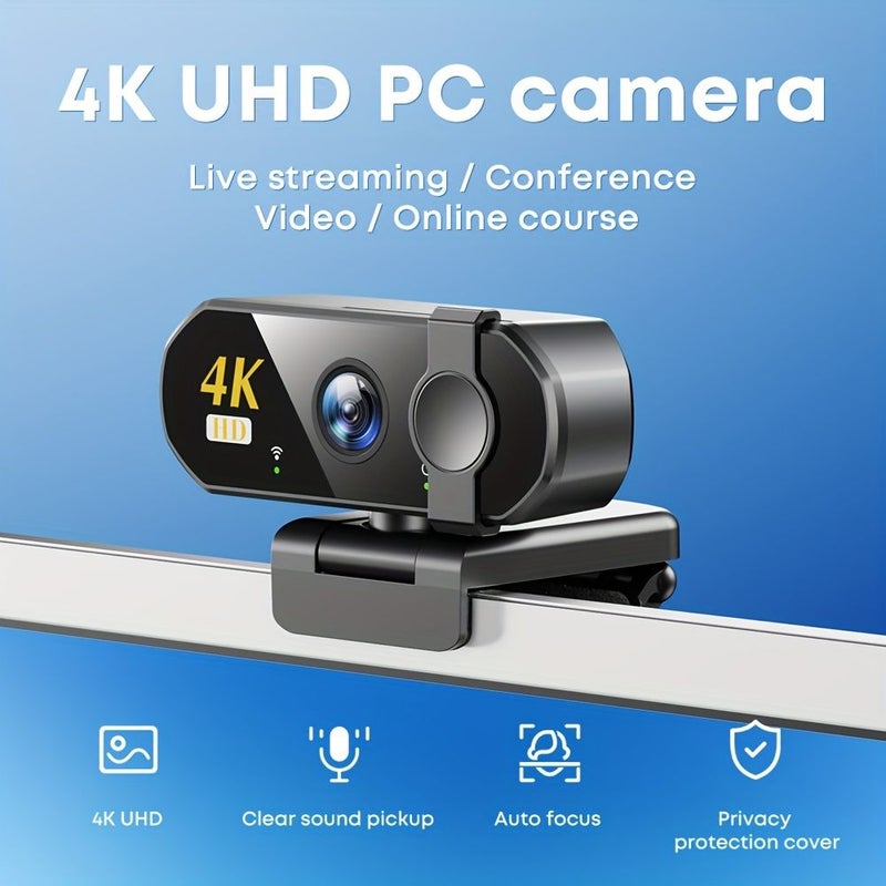 Full HD USB Webcam with Noise Cancelling Microphone for Video Calls Meetings Zoom Online Classroom Black - Image 1