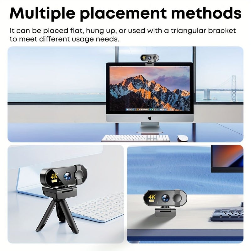 Full HD USB Webcam with Noise Cancelling Microphone for Video Calls Meetings Zoom Online Classroom Black - Image 5