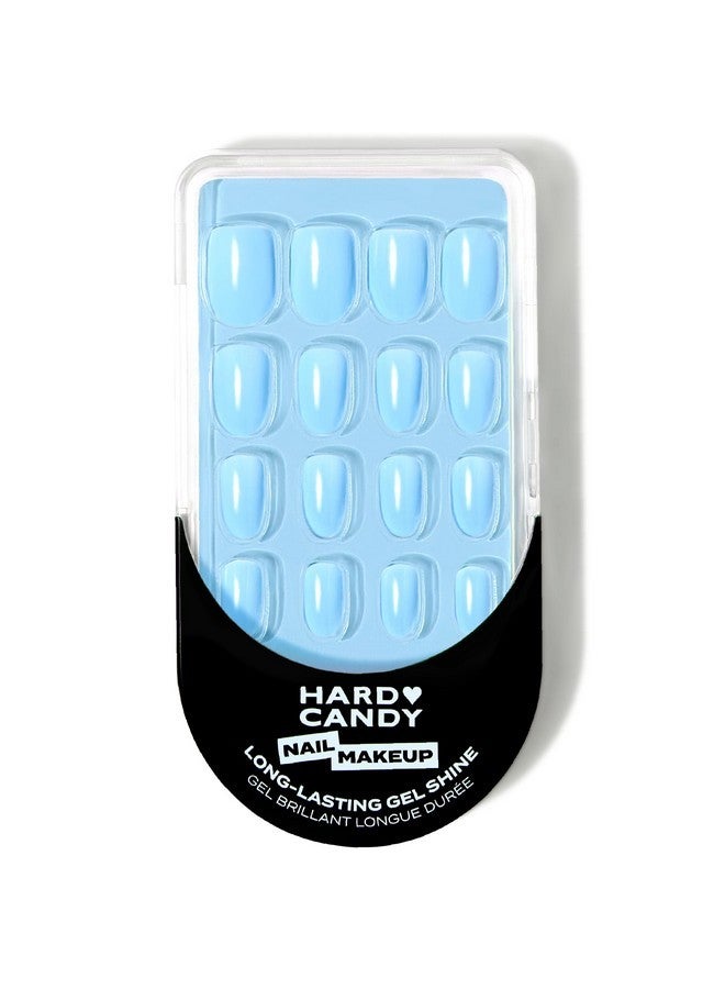 Hard Candy Press On Nails - Sky (Baby Blue) | Short Round | Fake Nails, Gel-Like Shine | 30 Nail Kit With Glue & Reusable Case - Image 3