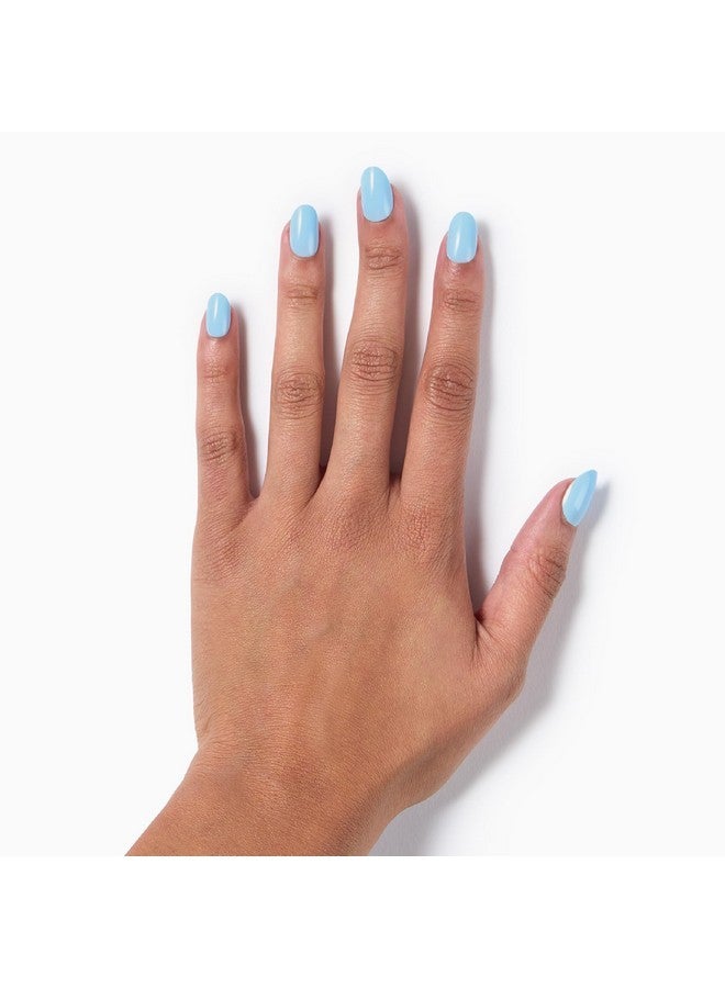 Hard Candy Press On Nails - Sky (Baby Blue) | Short Round | Fake Nails, Gel-Like Shine | 30 Nail Kit With Glue & Reusable Case - Image 4