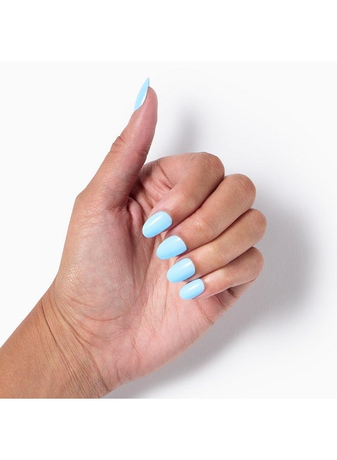 Hard Candy Press On Nails - Sky (Baby Blue) | Short Round | Fake Nails, Gel-Like Shine | 30 Nail Kit With Glue & Reusable Case - Image 2