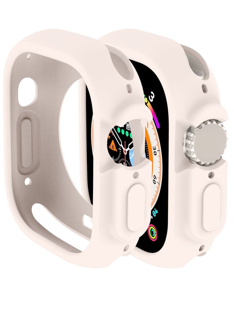 Generic Silicon Case For Apple Watch Ultra 49mm - Off-White 