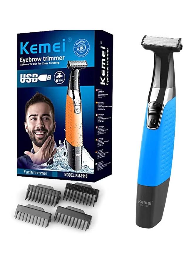 Km-1910 Eyebrow And Facial Trimmer Black/Blue 3.6x18centimeter - Image 1