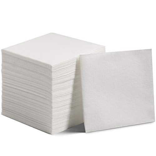 LINTEXT 200 Linen-Feel Dessert And Beverage Napkins - Disposable Cloth-Like Cocktail Paper Napkins, Made In USA - Soft and Absorbent For Bar, Restaurant, Café, Wedding, Parties (200-Pack) - Image 1