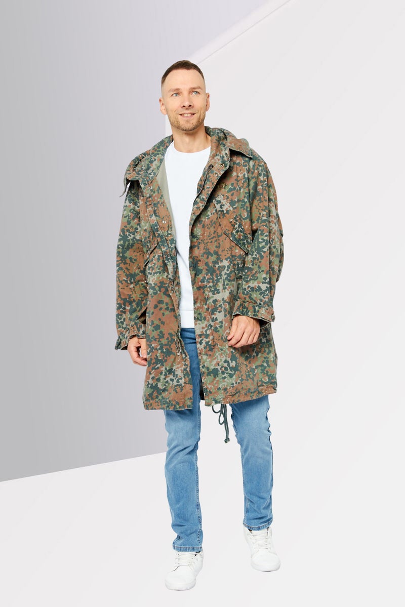 DIESEL Men Camouflage Parka Jacket, Army Green  - Image 2