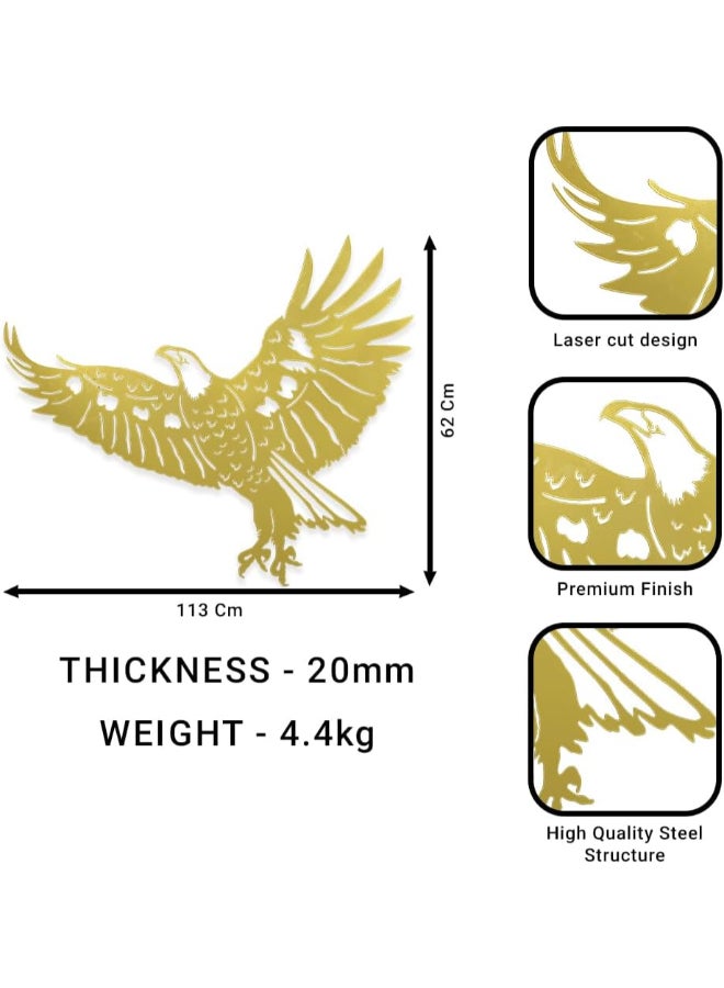 RIGID Golden Metal Eagle Wall Art - Image 3