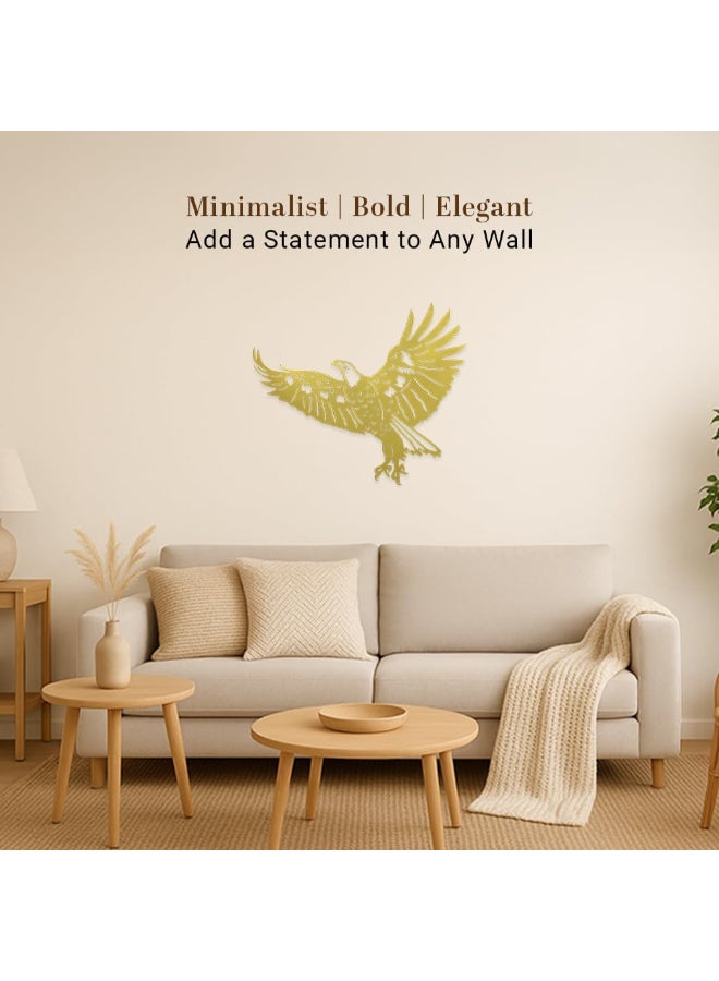 RIGID Golden Metal Eagle Wall Art - Image 4