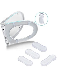 Generic 5pcs Toilet Cover Rubber Bumpers Universal Seal Strong Adhesive Toilet Bumpers Use for Home Transparent  - Image 2