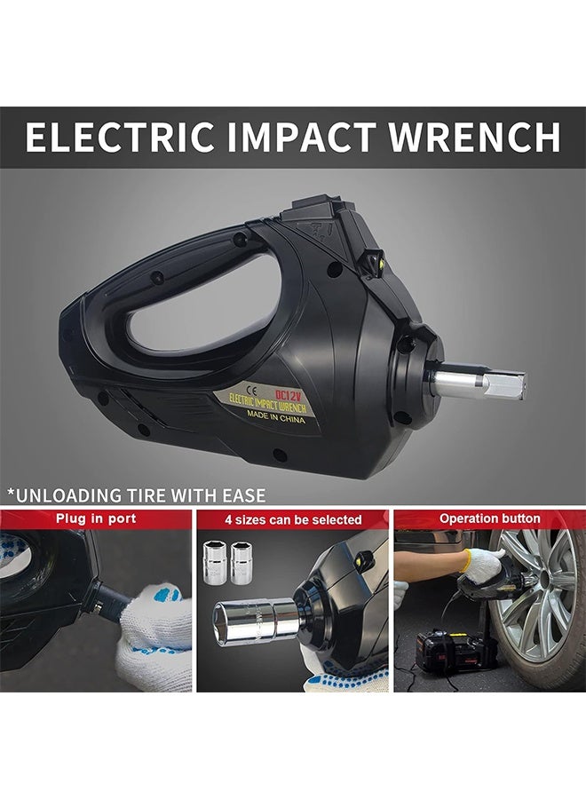 Gasin 5-ton hydraulic jack kit, with electric wrench, air pump, warning light, and emergency sign. The ultimate roadside emergency solution for all vehicle types. - Image 5