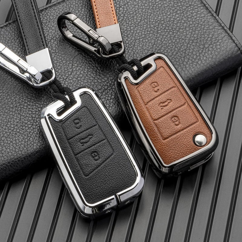 Generic Zinc Alloy Car Key Cover for Volkswagen Skoda Independent OPP bag simple package 