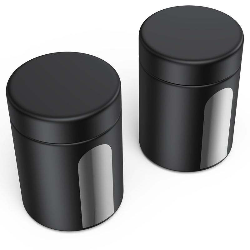 Urekt Glass Storage Jar (4 oz), 2 Pack Premium Food Grade Visual Container with Child Resistant Cap, Small Waterproof Bottle Multipurpose Container for Coffee Beans Nuts Teas Spices(120ml) - Image 1