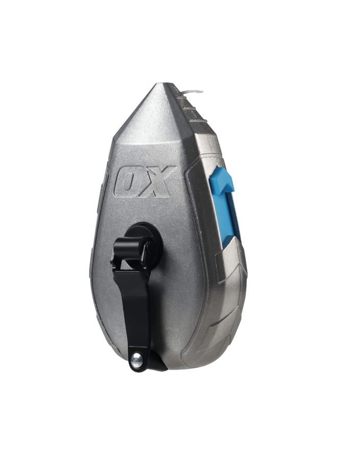 OX Tools Contractor 100ft Chalk Line Tool Aluminum Construction Steel Crank & 1:1 Gear Ratio and Cotton and Nylon Basic Fine Line Marking Tool Professional Grade Chalk Box OX-T630501 - Image 1