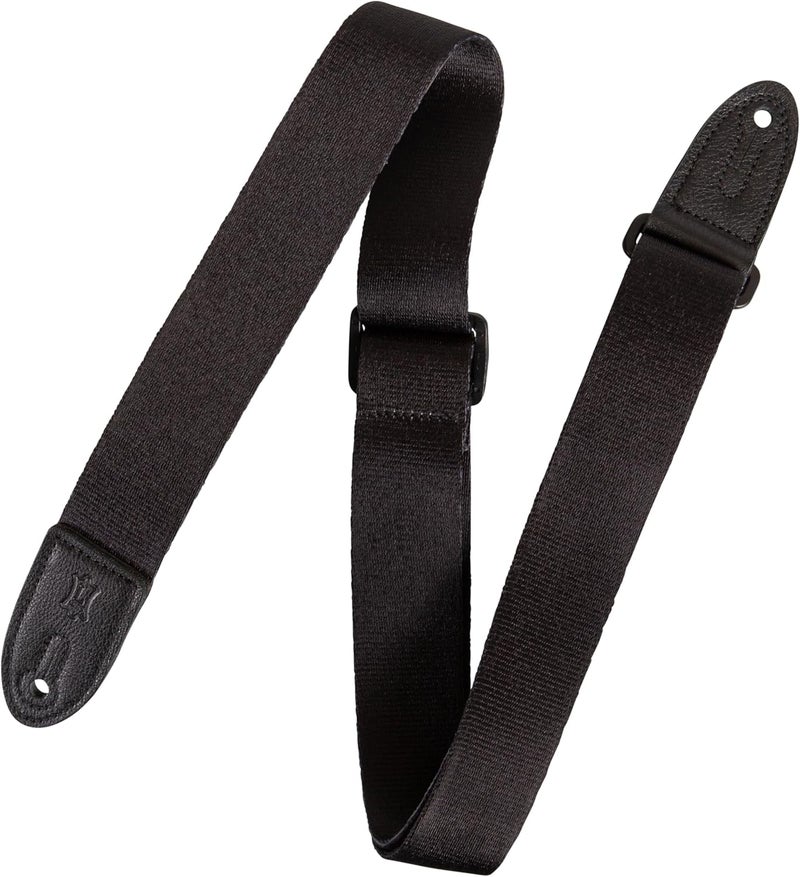Levy's Leathers 1.5" Kids Guitar Strap Series with Tri-Glide Adjustment; Black (MPJR-BLK) - Image 1